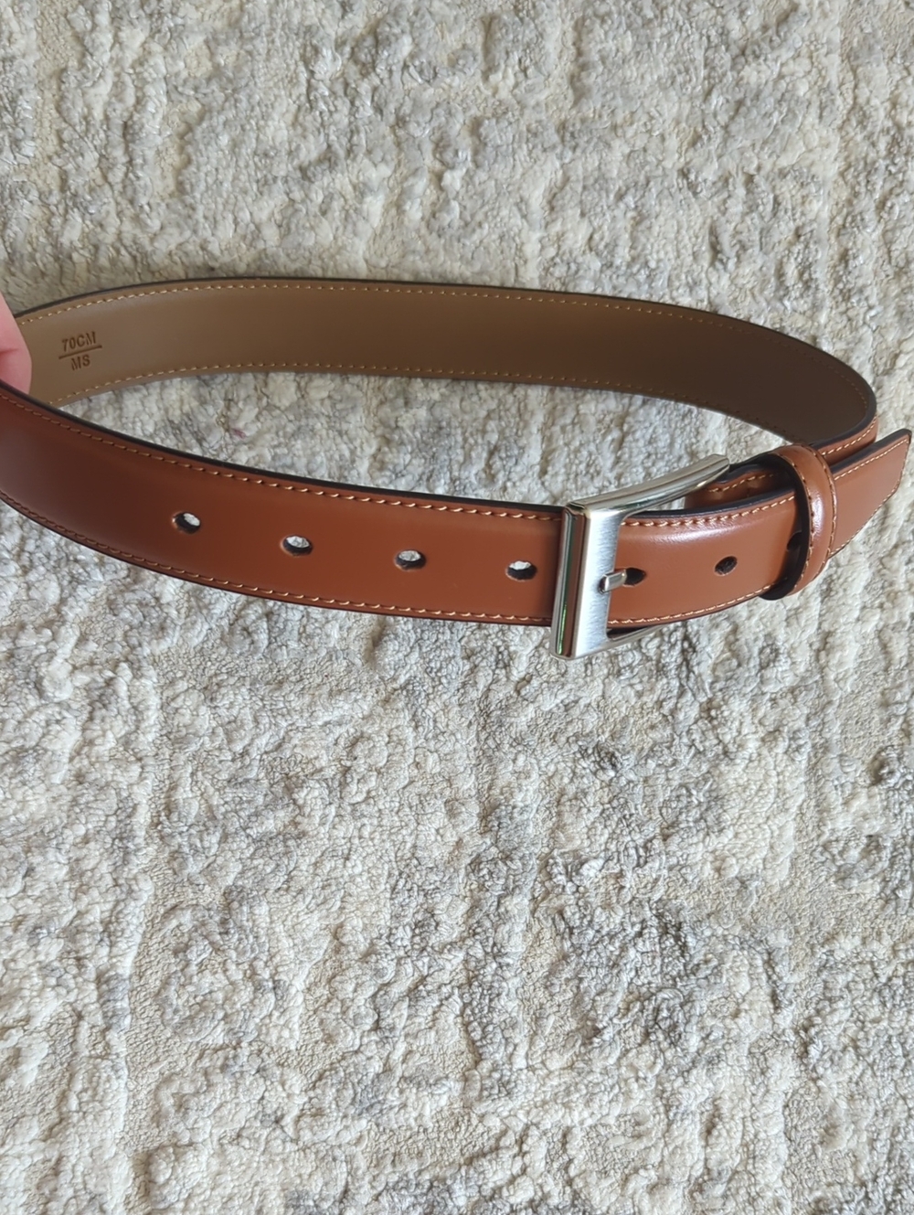 Chaoren Brown Belt with Silver Buckle